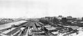 Flinders Street Station in aanbouw in 1908.