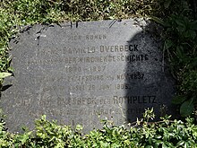 Franz Camille Overbeck-Rothpletz (1837–1905) Kirchenhistoriker und Professor für Evangelische Theologie. Grab auf dem Friedhof Wolfgottesacker, Basel