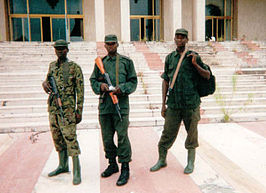 Congolese rebellen in Gbadolite.