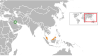 Location map for Kuwait and Malaysia.