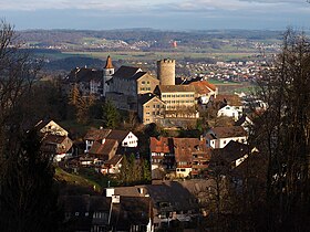 Blick von der Lägern auf Regensberg