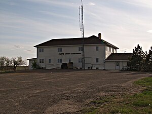 Former Slope County Courthouse in Amidon