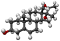 3D estructure of the 17-Hydroxypregnenolone molecule