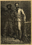 Kapitän Nemo (rechts) als Buchillustration von Alphonse de Neuville und Edouard Riou, 1870