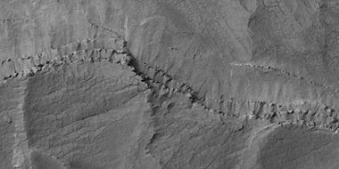 Layers and polygons in mound in Galle Crater, as seen by HiRISE under HiWish program Location is Argyre quadrangle.