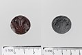 Lentoid Late Minoan seal in agate: seal and impression