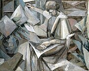 Albert Gleizes, 1910, La Femme aux Phlox (Woman with Phlox), oil on canvas, 81 × 100 cm, Museum of Fine Arts, Houston