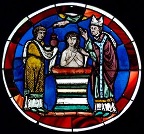 Rayonnant glass from Sainte-Chapelle (13th century)