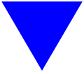 Blue triangle, nazi mark of emigrants.