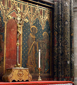 Gero op een wandschildering in de Dom van Keulen