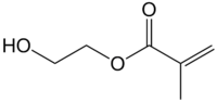 Structuurformule van hydroxyethylmethacrylaat