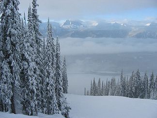 Winterlandschaft in den Monashee Mountains