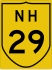 National Highway 29 marker