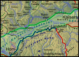 Westricher Morrniederung (grob am neongrünen Strich zu erkennen)