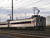 A SEPTA Silverliner III making a stop at the Cornwells Heights station on the R7 Trenton Line in 2010