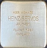 Stolperstein für Heinz Servos