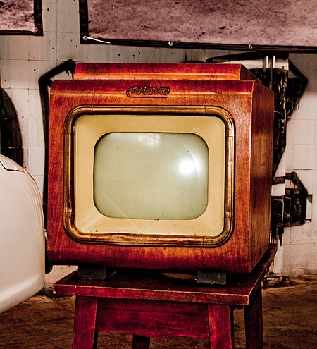 Old CRT TV set "Wisła" ("Vistula") made in Poland since 1955.