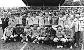 Der 1. FC Lokomotive Leipzig 1986 mit der vierten Pokalvariante