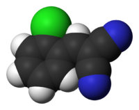 Molecuulmodel van CS-gas