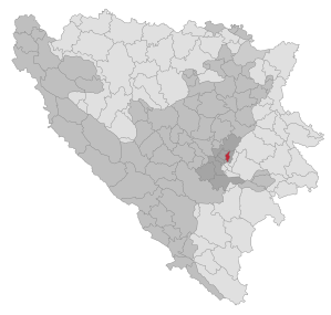 Lage der Gemeinde Sarajevo-Centar in Bosnien und Herzegowina (anklickbare Karte)