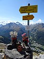 Wegweiser bei der Segantinihütte