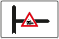 A39 Railway crossing on the side road ahead