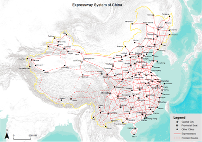 Map of the expressways of China