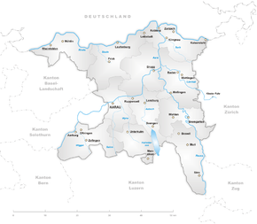 Poziția localității Aargau