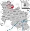 Lage der Gemeinde Megesheim im Landkreis Donau-Ries