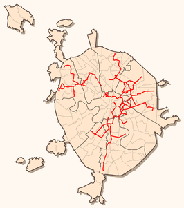 Netwerkkaart van de Tram van Moskou