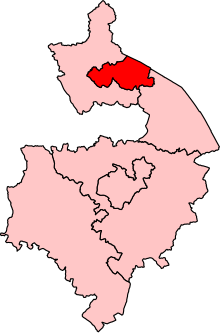 Map showing the location of the Nuneaton constituency in Warwickshire under the boundaries created by the 2023 boundary review and first used at the 2024 general election.