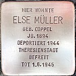 Stolperstein für Else Müller (Roßstraße 249)