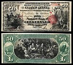 $50 Series 1875, First National Bank, Cleveland, Ohio