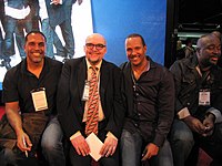 Members of Take 6 after performance with guest Vladimir Aleksandrovich Savenok at NAMM Show in California, 25th of January 2013.