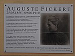 Auguste Fickert - Gedenktafel