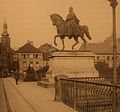 Kaiser Wilhelm I.-Denkmal auf der Alten Brücke von Bildhauer Adolf von Donndorf um 1904