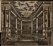Zweirrangiger Zuschauerraum mit Prosceniumlogen im Opernhaus am Taschenberg, Dresden