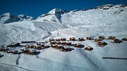 Luftaufnahme Belalp im Februar 2024