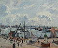 Camille Pissarro: Die Anse des Pilotes in Le Havre am Morgen bei Sonnenschein und steigender Flut