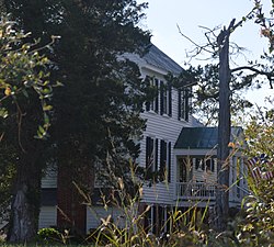 Front of Ingleside, historic home located at 10920 Rodophil Road