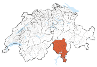 Karte Tessin Ticino