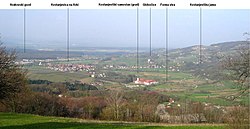 View of the Municipality of Kostanjevica na Krki from the village of Male Vodenice