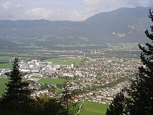 Blick von Süden auf Kundl