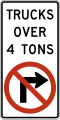 R3-1d No right turn for trucks over 4 tons