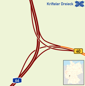 Übersichtskarte Krifteler Dreieck