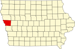 Karte von Monona County innerhalb von Iowa