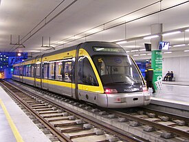 Flexity Outlook Eurotram of the Porto Metro at Trindade station