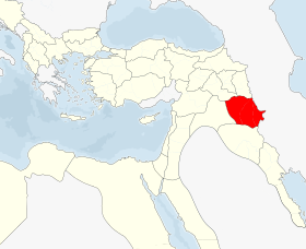 Musul Vilayeti harita üzerinde