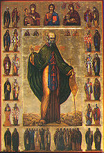 Medieval icon of Saint Sabbas the Sanctified