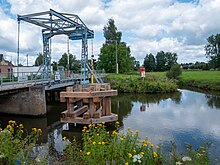 Denderbrug in Zandbergen, met de monding van de Molenbeek